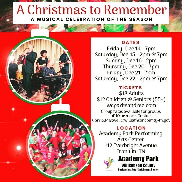 SAVE THE DATE Nashville Theater Calendar for November 26, 2018